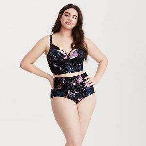 Torrid high waisted galaxy print strappy bikini